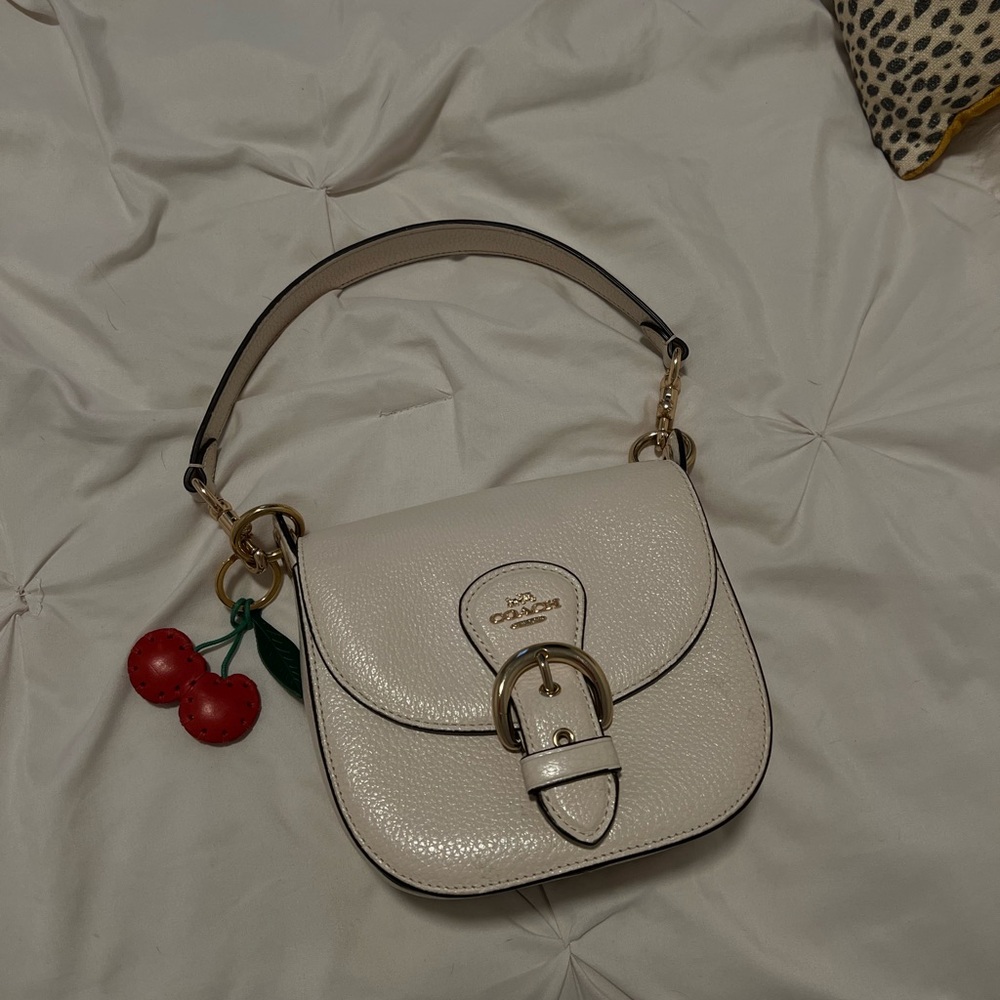 Coach White Kleo Bag